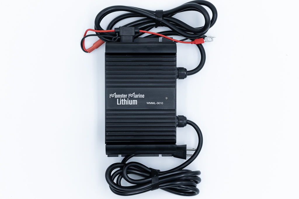 36v 10A Waterproof Lithium Battery Charger – Monster Marine Lithium