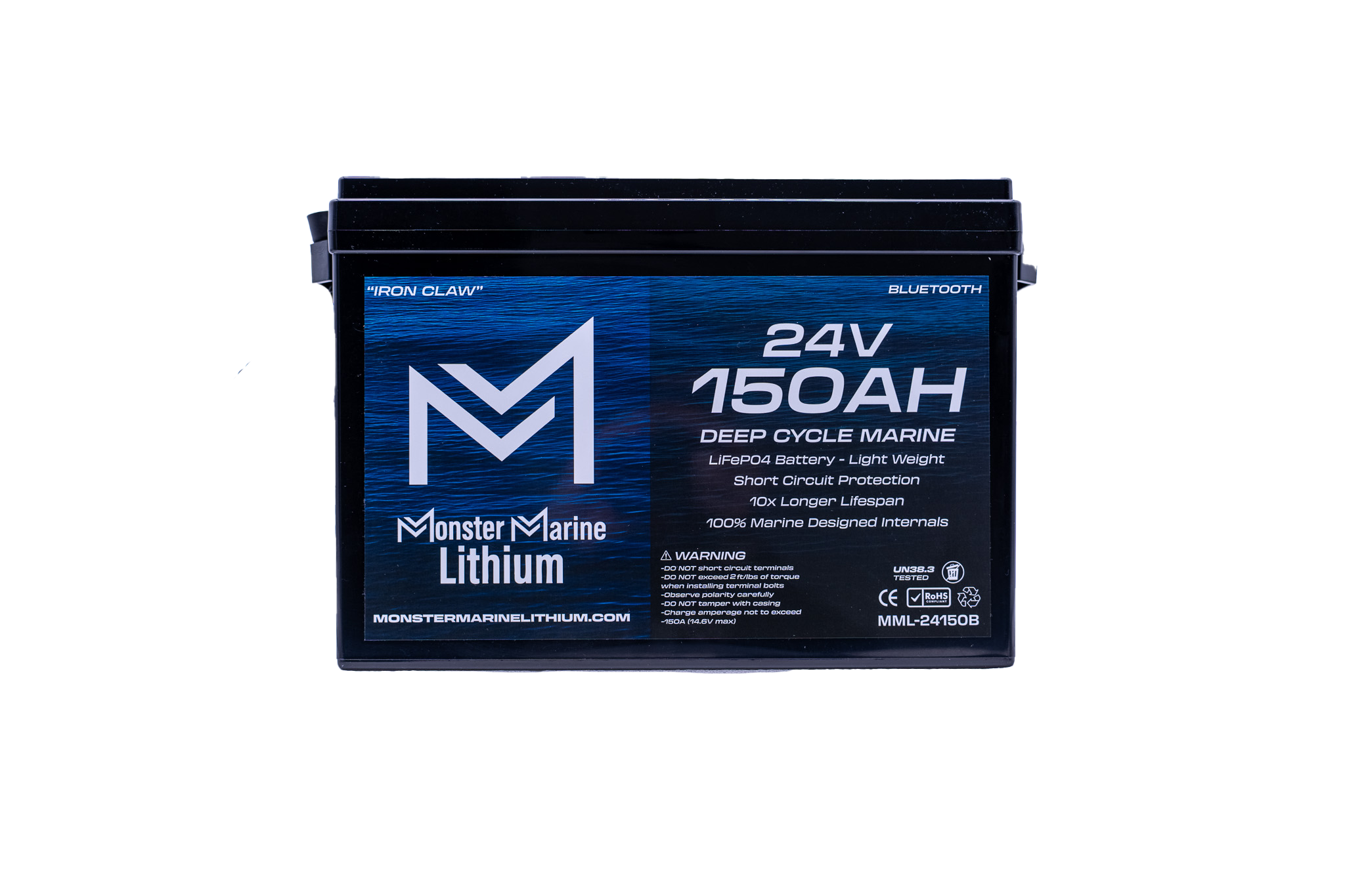 24v 150ah Lithium Marine Trolling Motor Battery "IRON CLAW" - Bluetooth