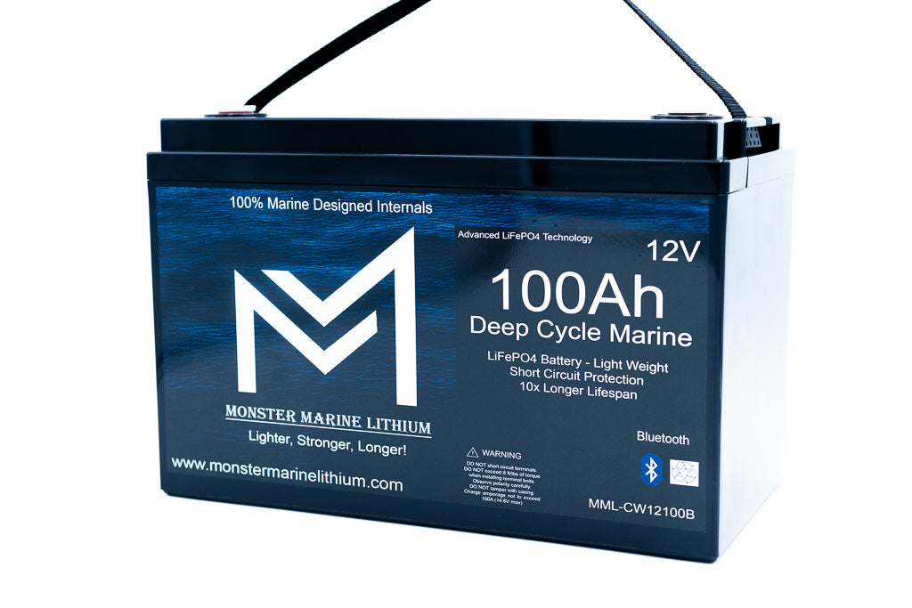 12v 100Ah Bluetooth Deep Cycle Lithium Marine Battery