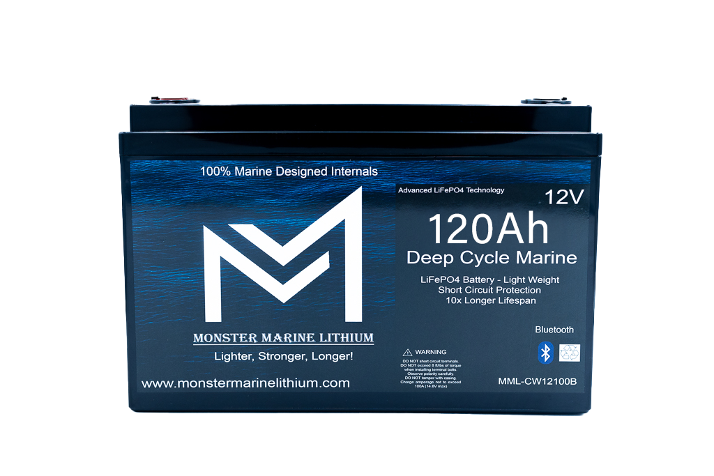 12V 120Ah Bluetooth Lithium Deep Cycle Marine Battery MML-12120b (w/ bluetooth)