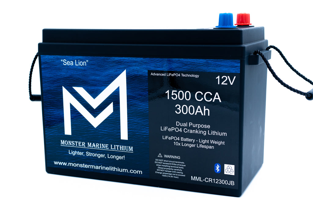 1500 CCA 300AH Dual Purpose Cranking Lithium Bluetooth "Sea Lion"