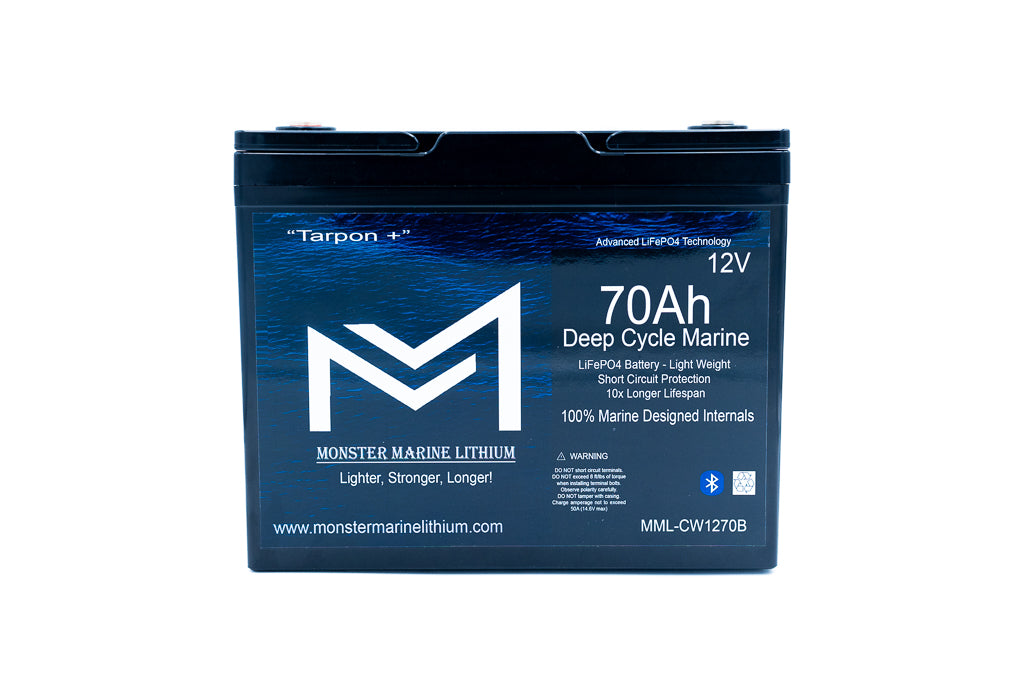 12v 70Ah Deep Cycle Lithium Marine Battery "Tarpon" Bluetooth
