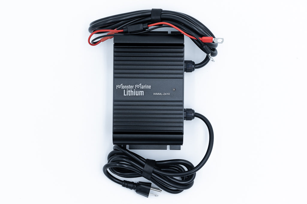 BLACK WIDOW 24V 10A Waterproof Lithium Battery Charger