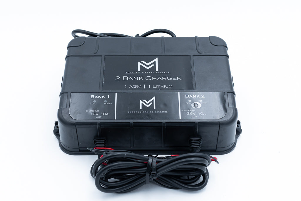 Dual 12v & 36v marine waterproof AGM/Lithium charger