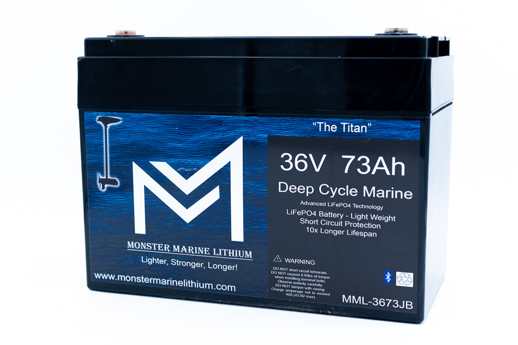 36V 73Ah Bluetooth Lithium Trolling Battery MML-3673B "Titan"