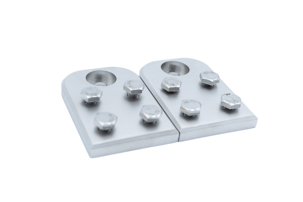 2x Batterie Pol Adapter M8 - Satz Aus Plus & Minus, Messing, Für 6V Bis 48V Batterien