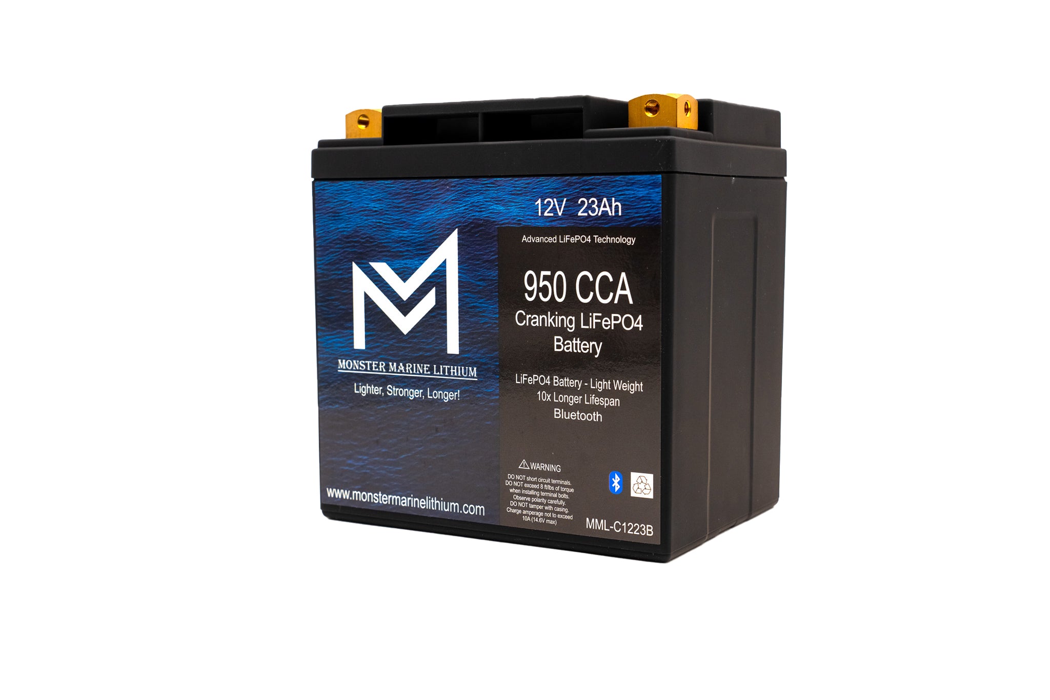 950CCA 12V 23AH Cranking Lithium Battery - BLUETOOTH - MML-C1223B