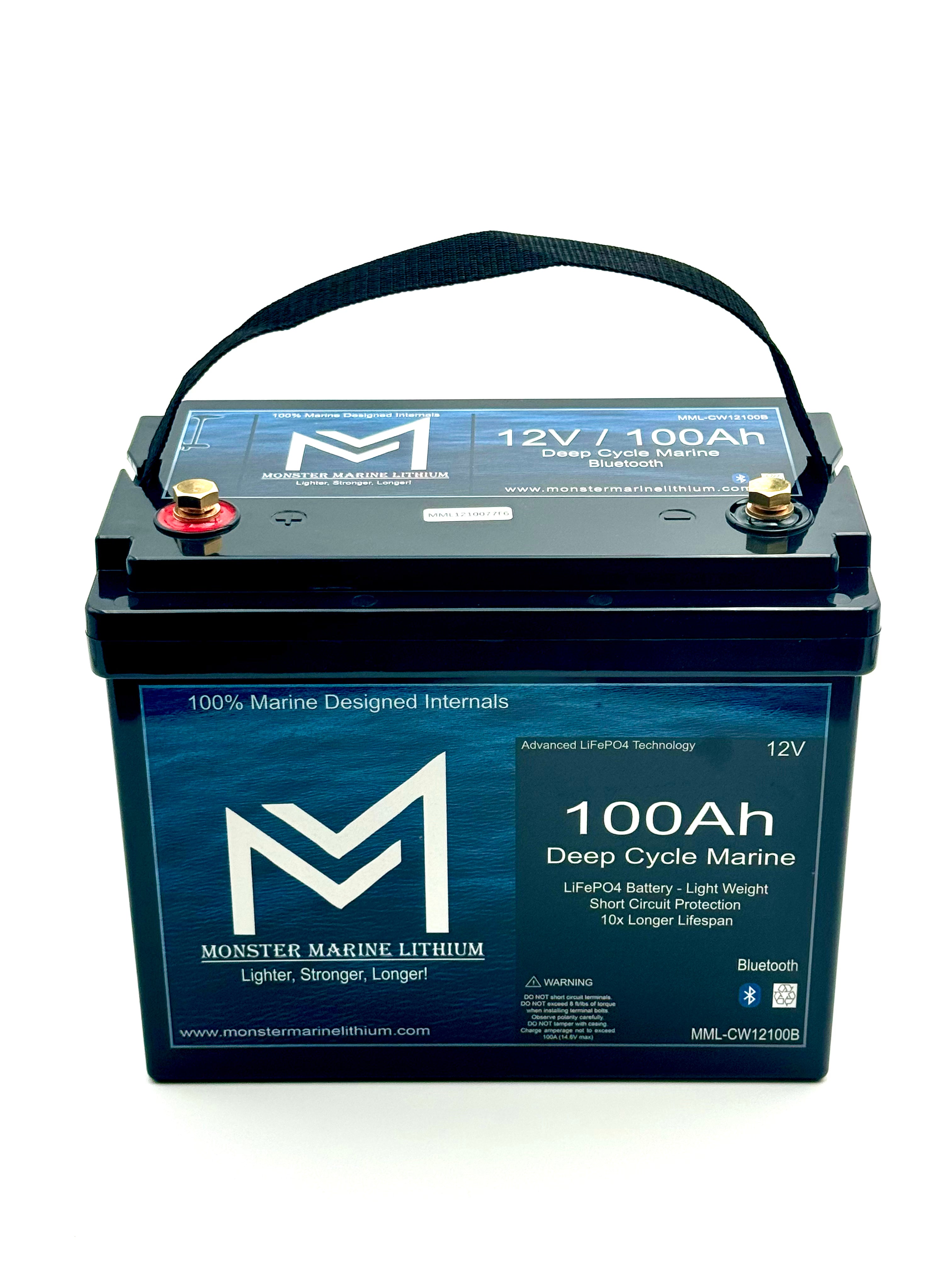 12V 100AH Deep Cycle Battery Box Portable Power Storage Marine Solar USB Camping