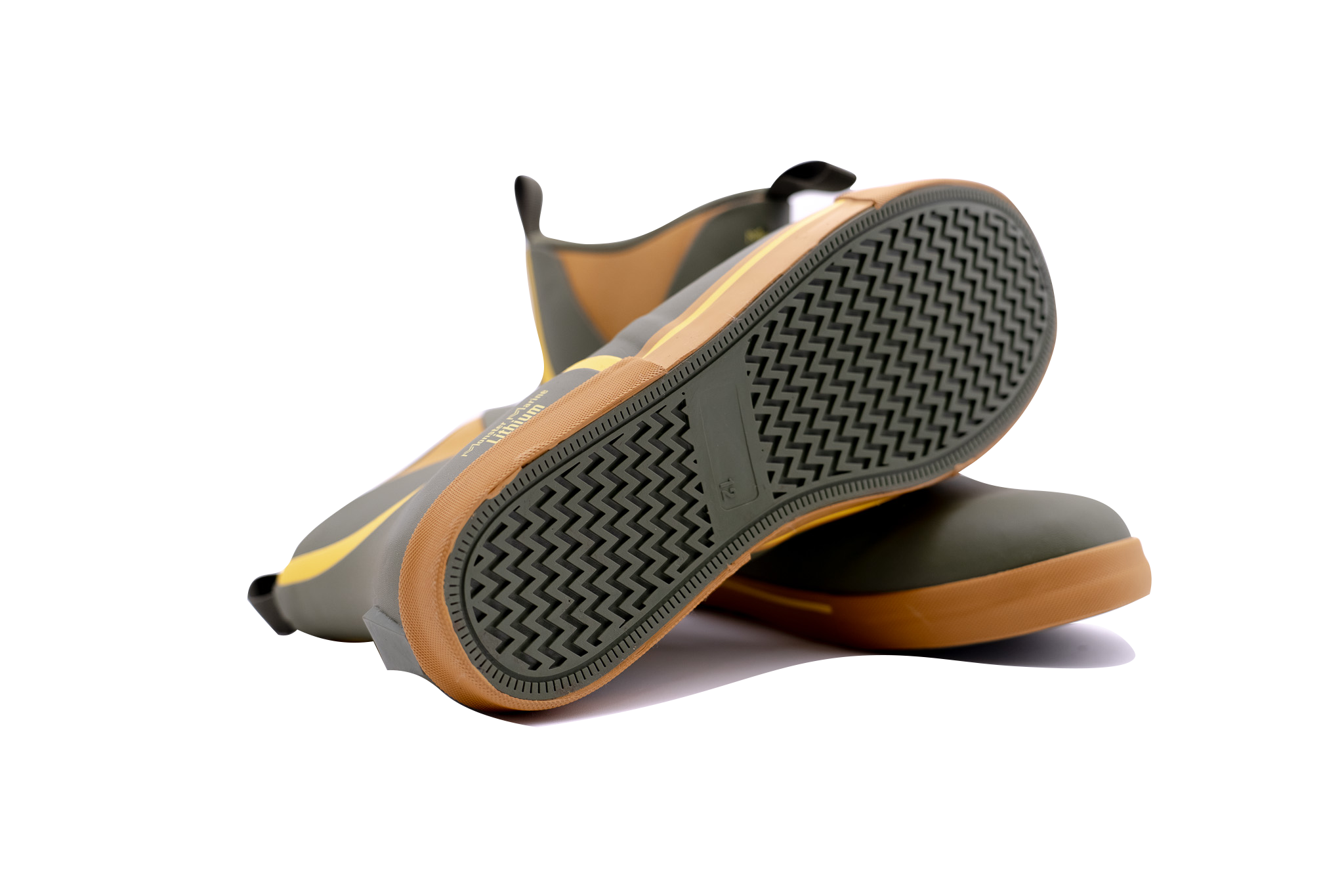 RAIN WARDENS -  GREEN AND YELLOW - WATERPROOF BOOTS